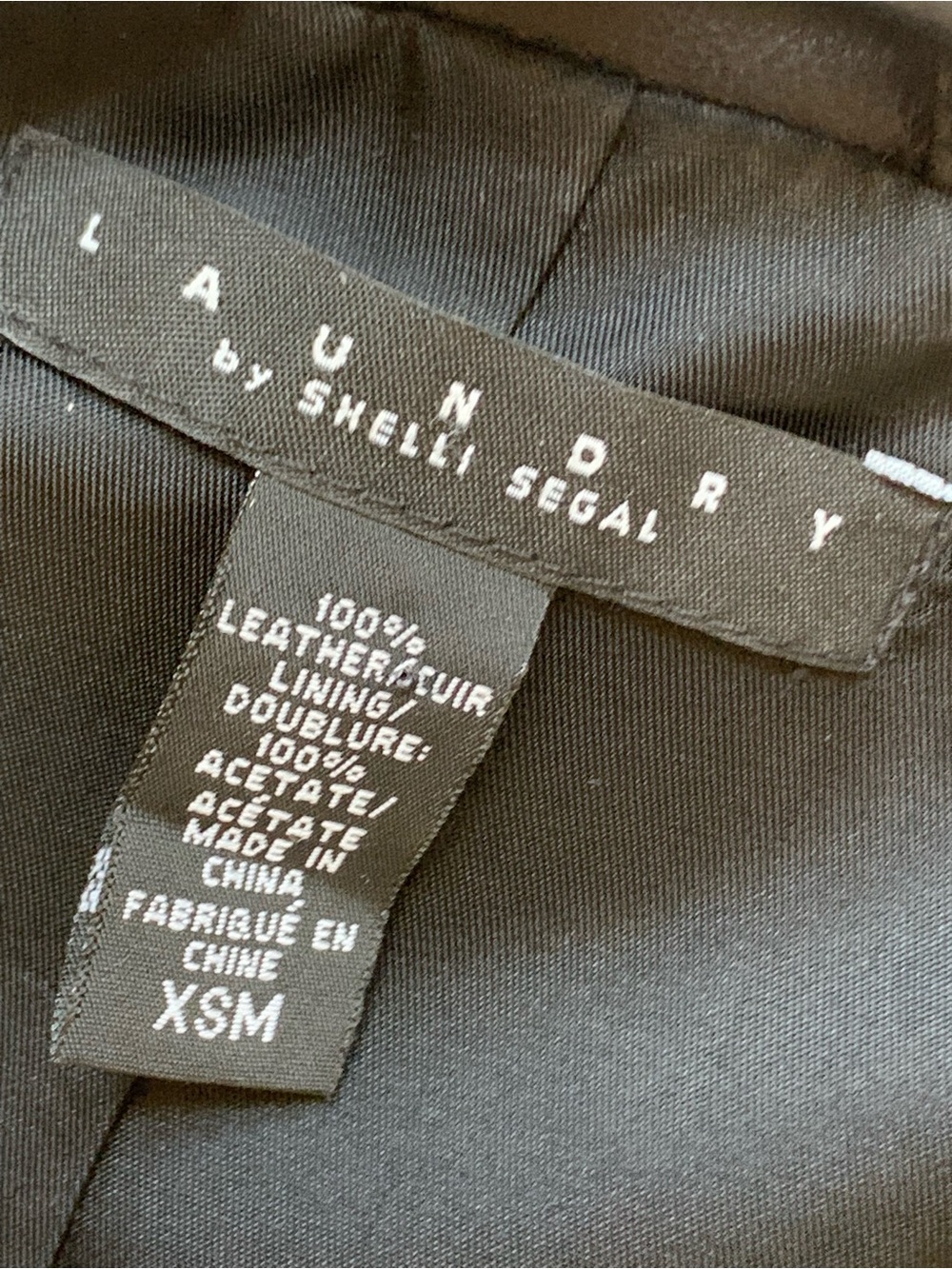 Laundry By Shelli Segal Black Leather Scalloped Hem Blazer - Picture 3 of 8
